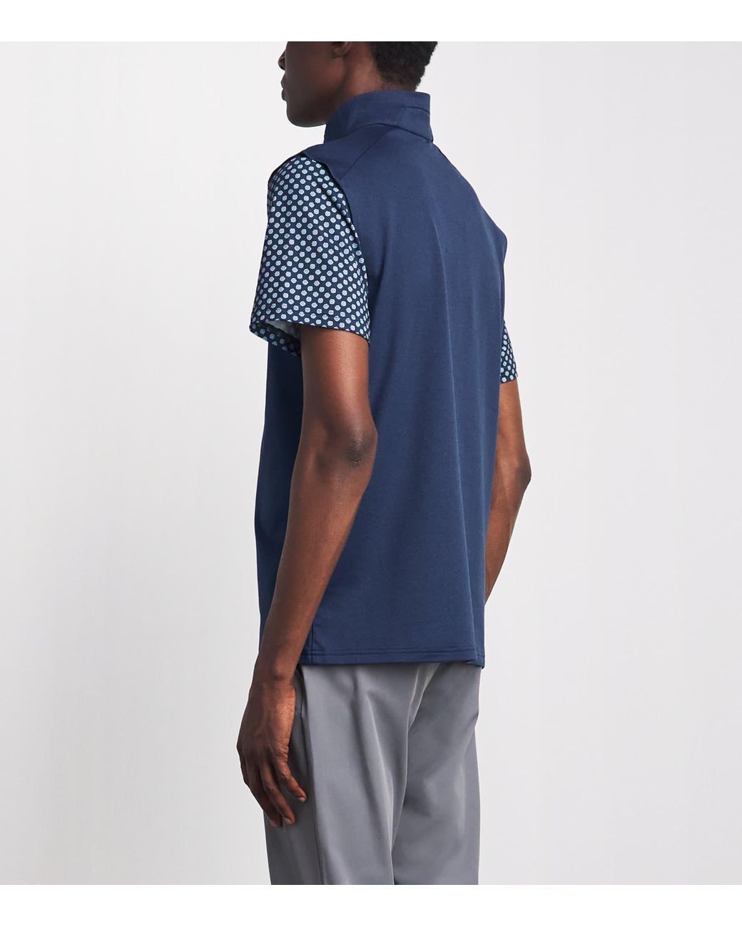 Ralph Lauren Blue Half-Zip Gilet for men