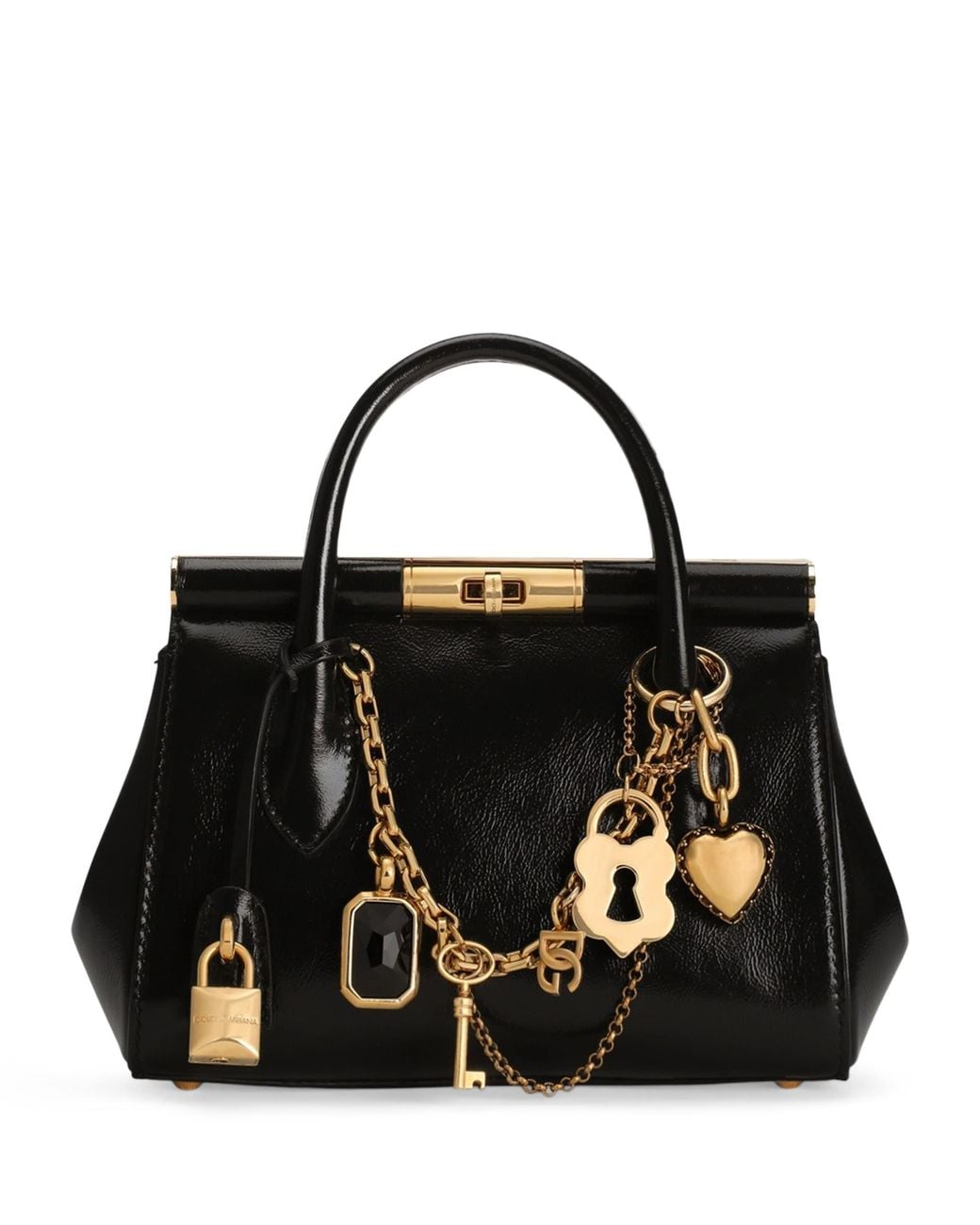 Dolce & Gabbana Black Mini Leather Marlene Day Shoulder Bag