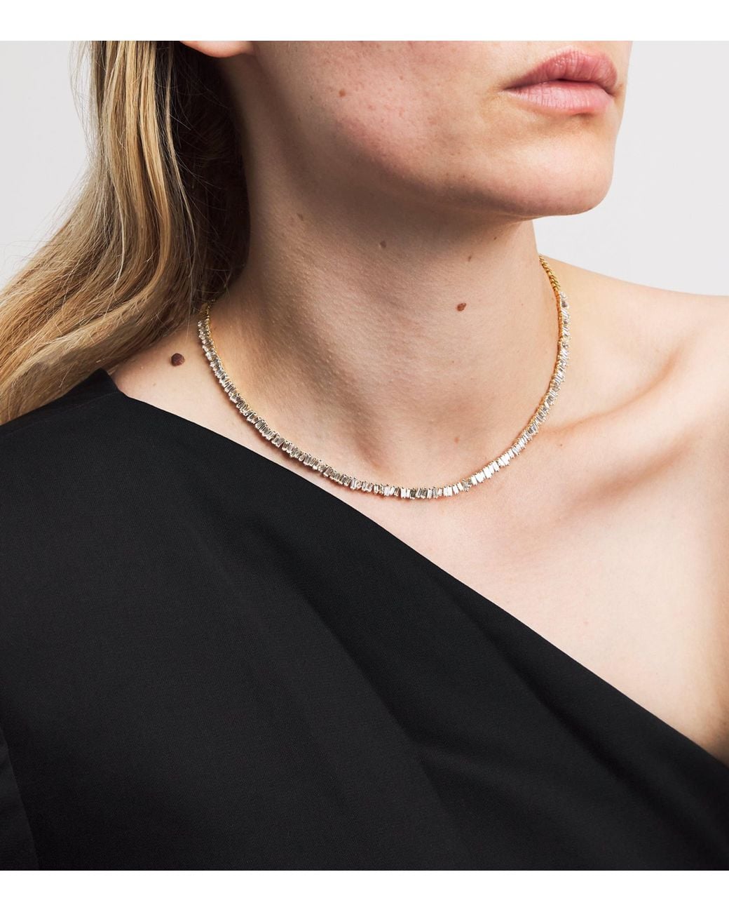 Suzanne Kalan Natural And Diamond Classic Fireworks Tennis Necklace