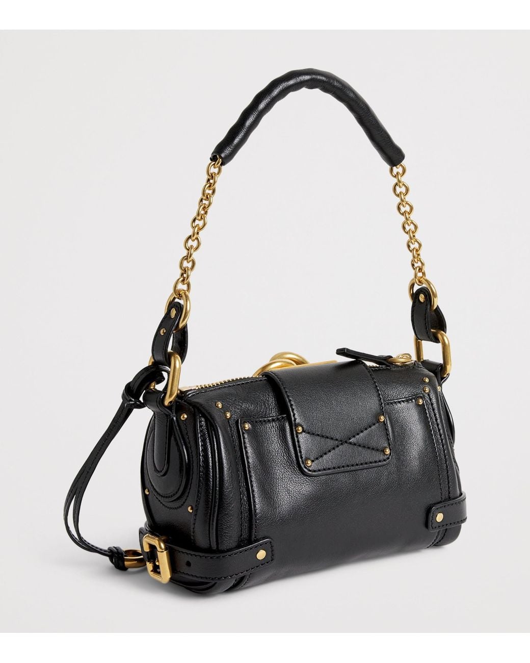 Chloé Black Small Leather Paddington Shoulder Bag