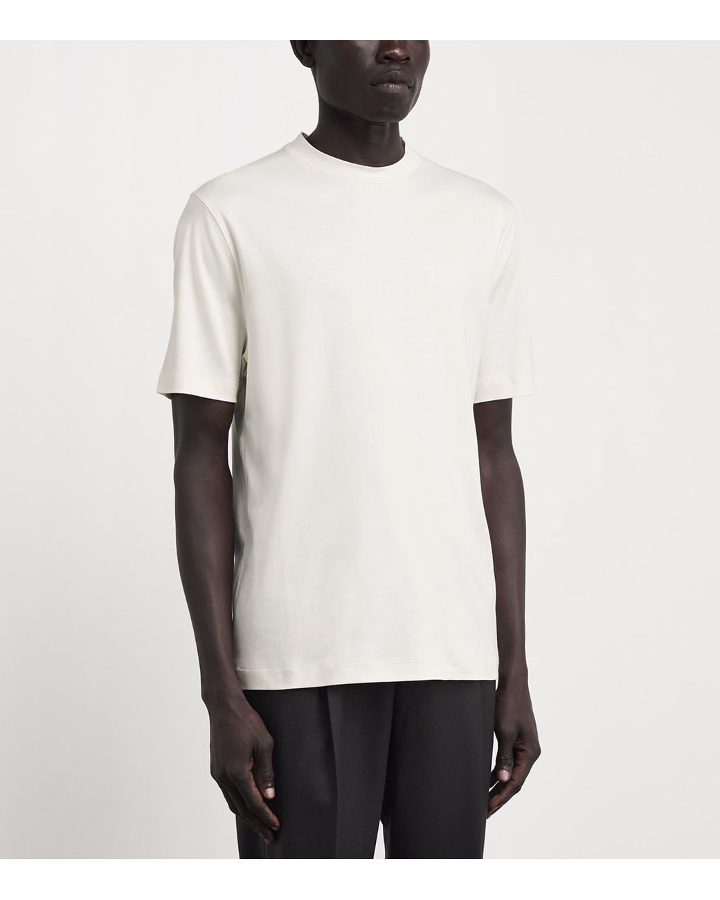 Canali White Cotton T-Shirt for men