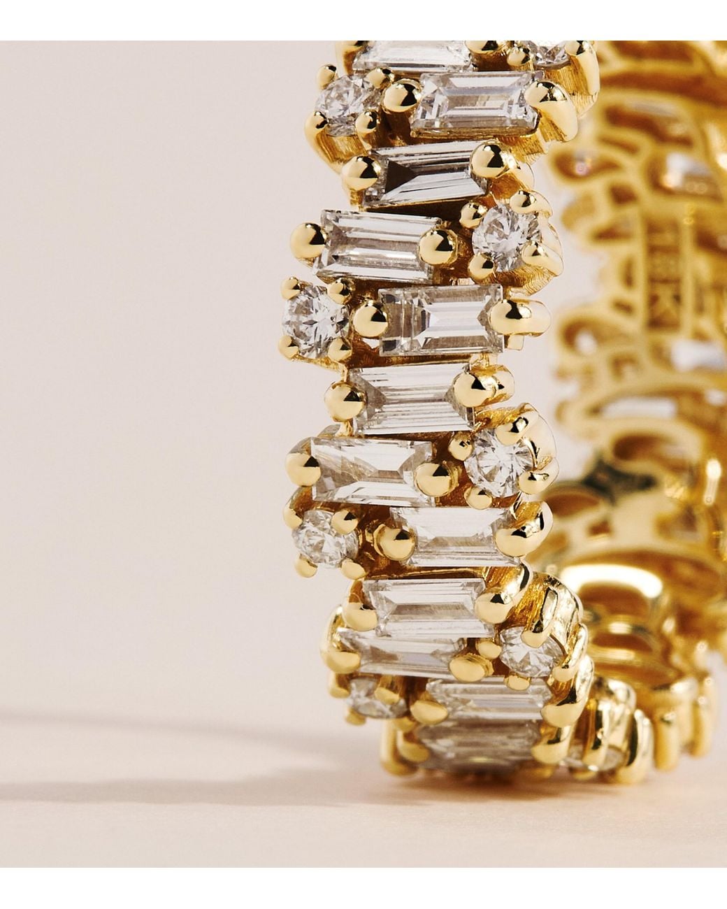 Suzanne Kalan Metallic And Diamond Shimmer Audrey Ring