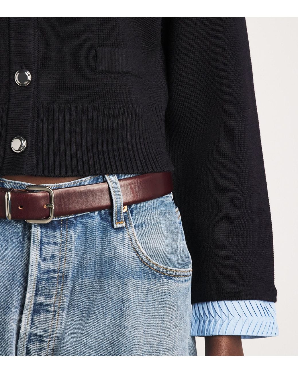 Sandro Black Collared Cardigan
