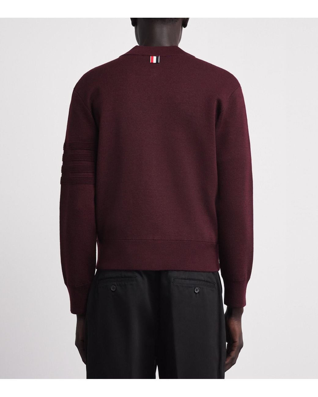 Thom Browne Red Virgin Wool-Blend Bomber Jacket for men