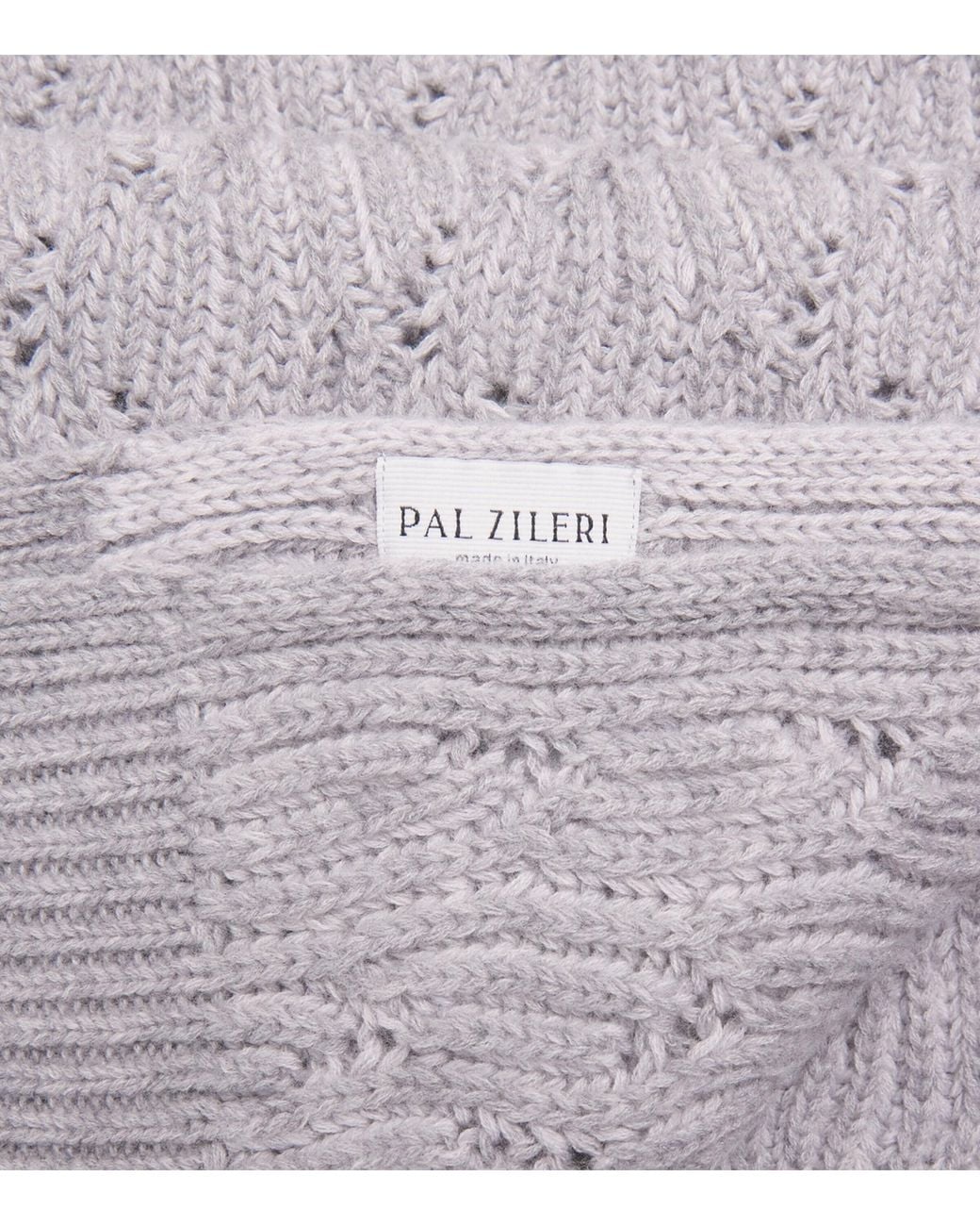 Pal Zileri Purple Wool Cable-Knit Scarf for men