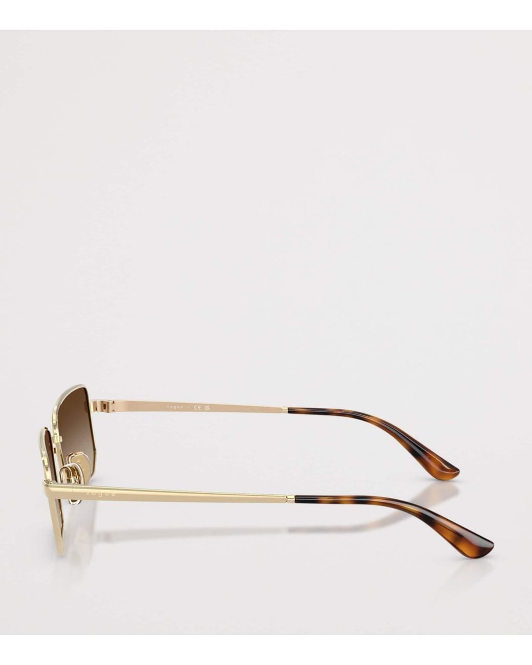 Vogue Metallic Metal Rectangular Sunglasses