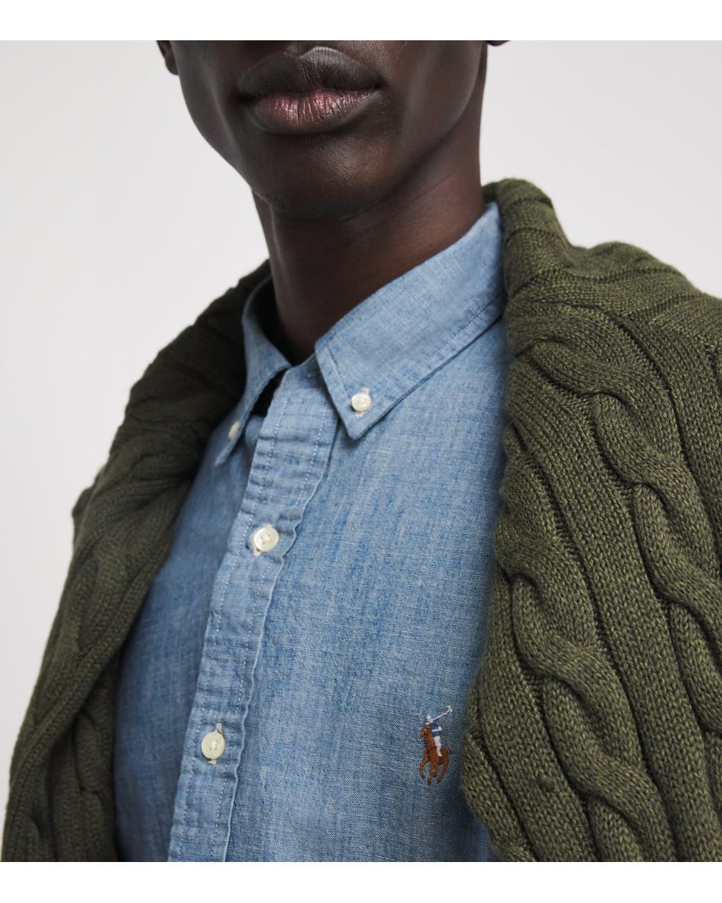 Polo Ralph Lauren Blue Denim Shirt for men