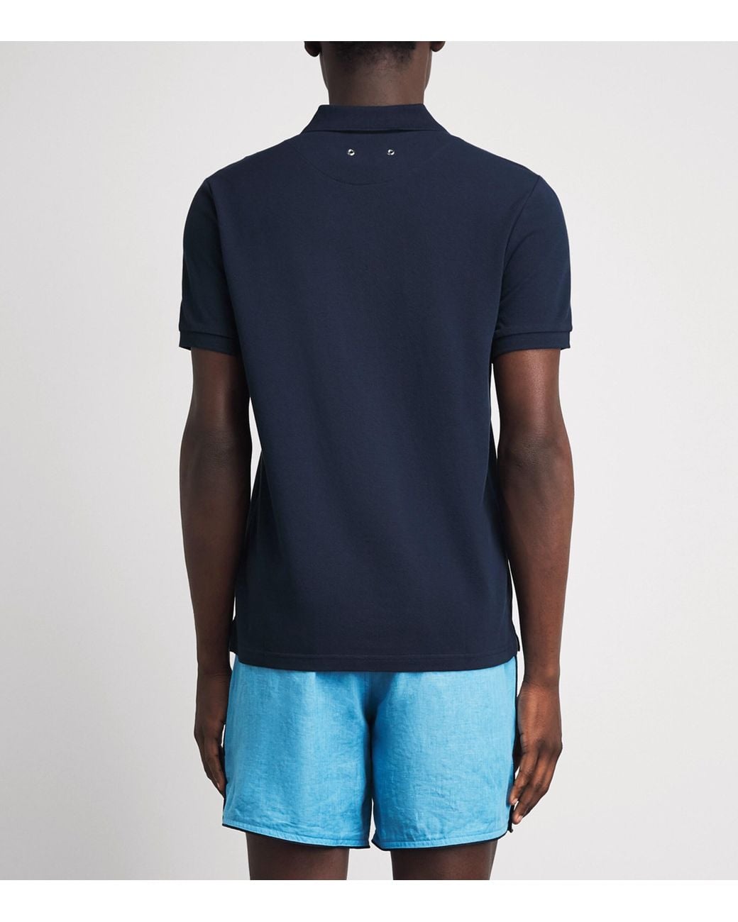Vilebrequin Blue Organic Cotton Palatin Polo Shirt for men