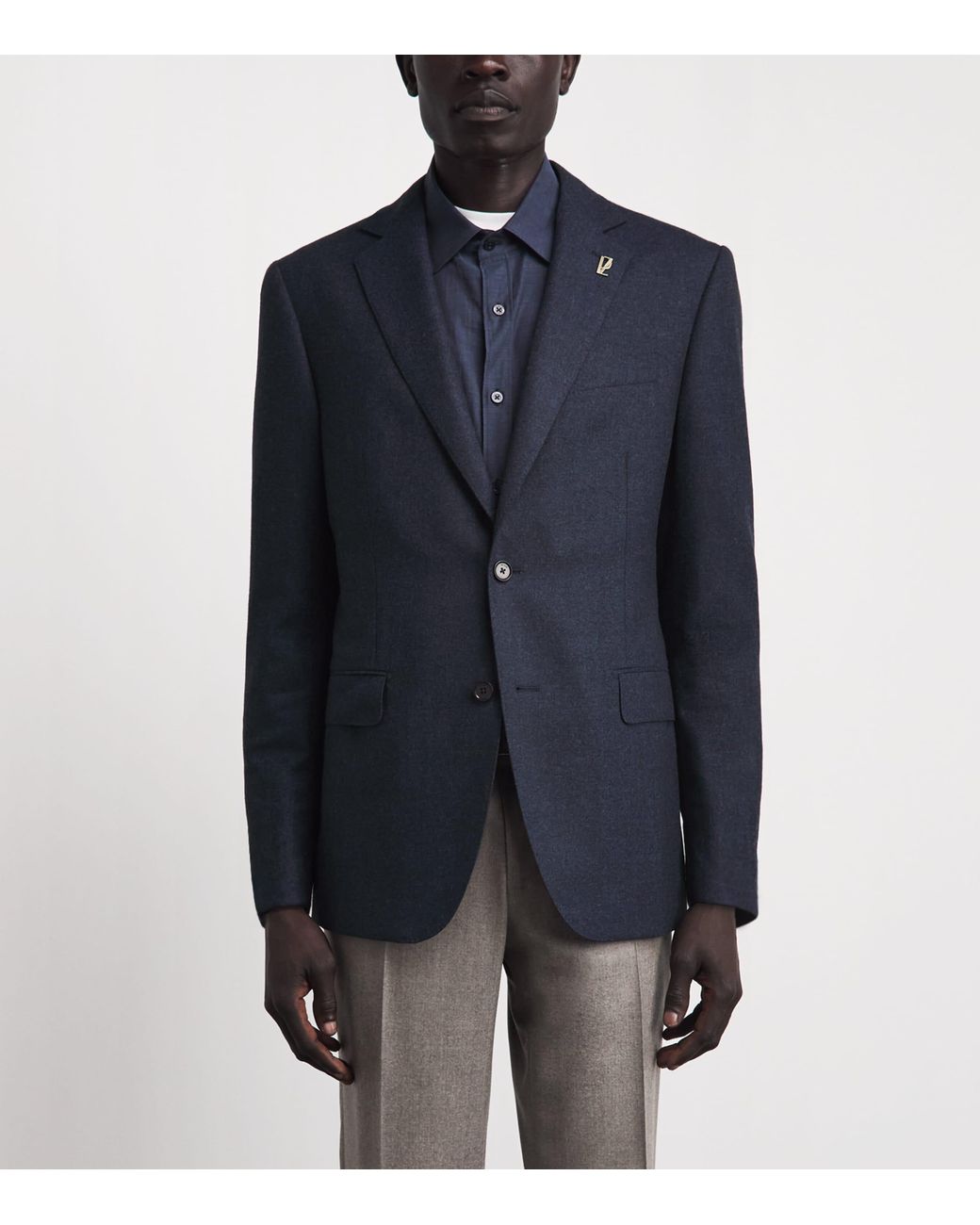 Pal Zileri Blue Wool Vincenza Blazer for men