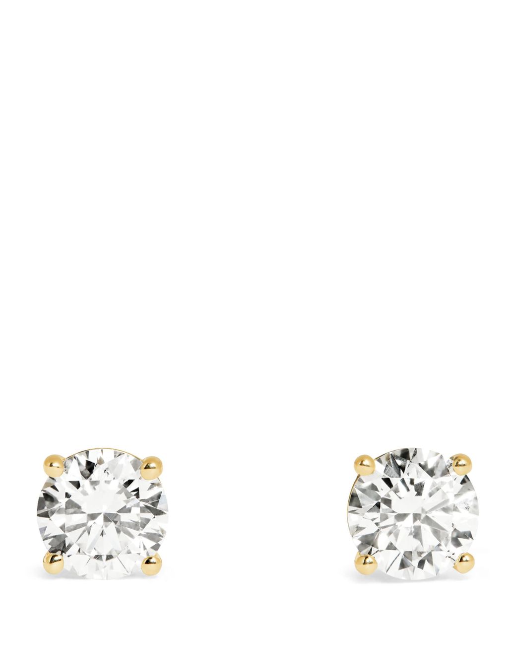 Harrods White And Diamond Stud Earrings