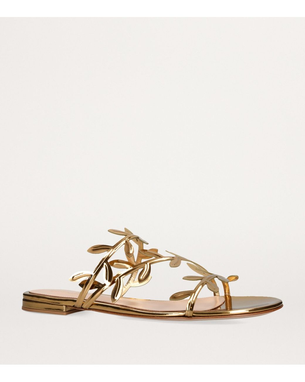 Gianvito Rossi Natural Laurel-Detail Flavia Sandals
