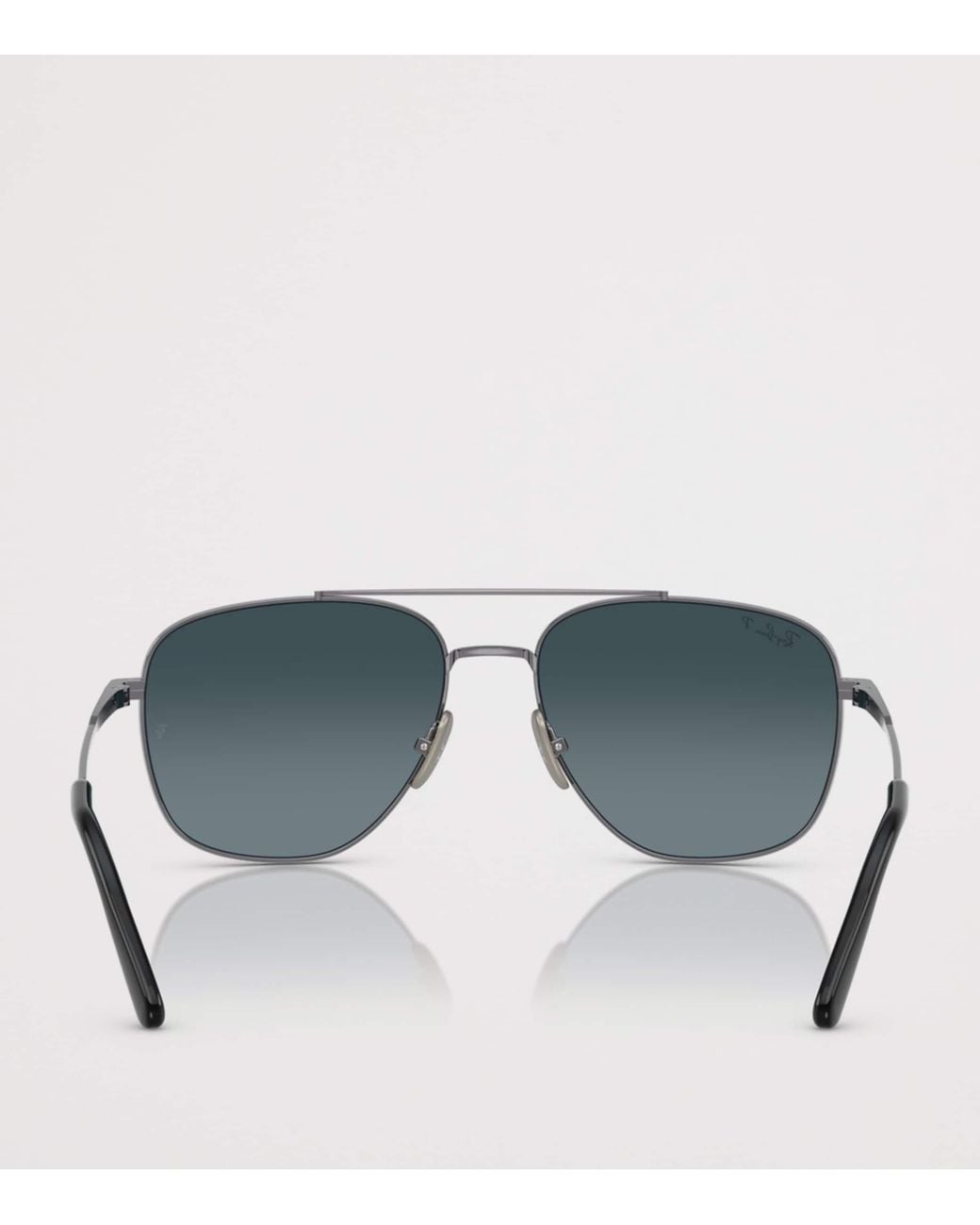 Ray-Ban Gray Titanium William Square Sunglasses