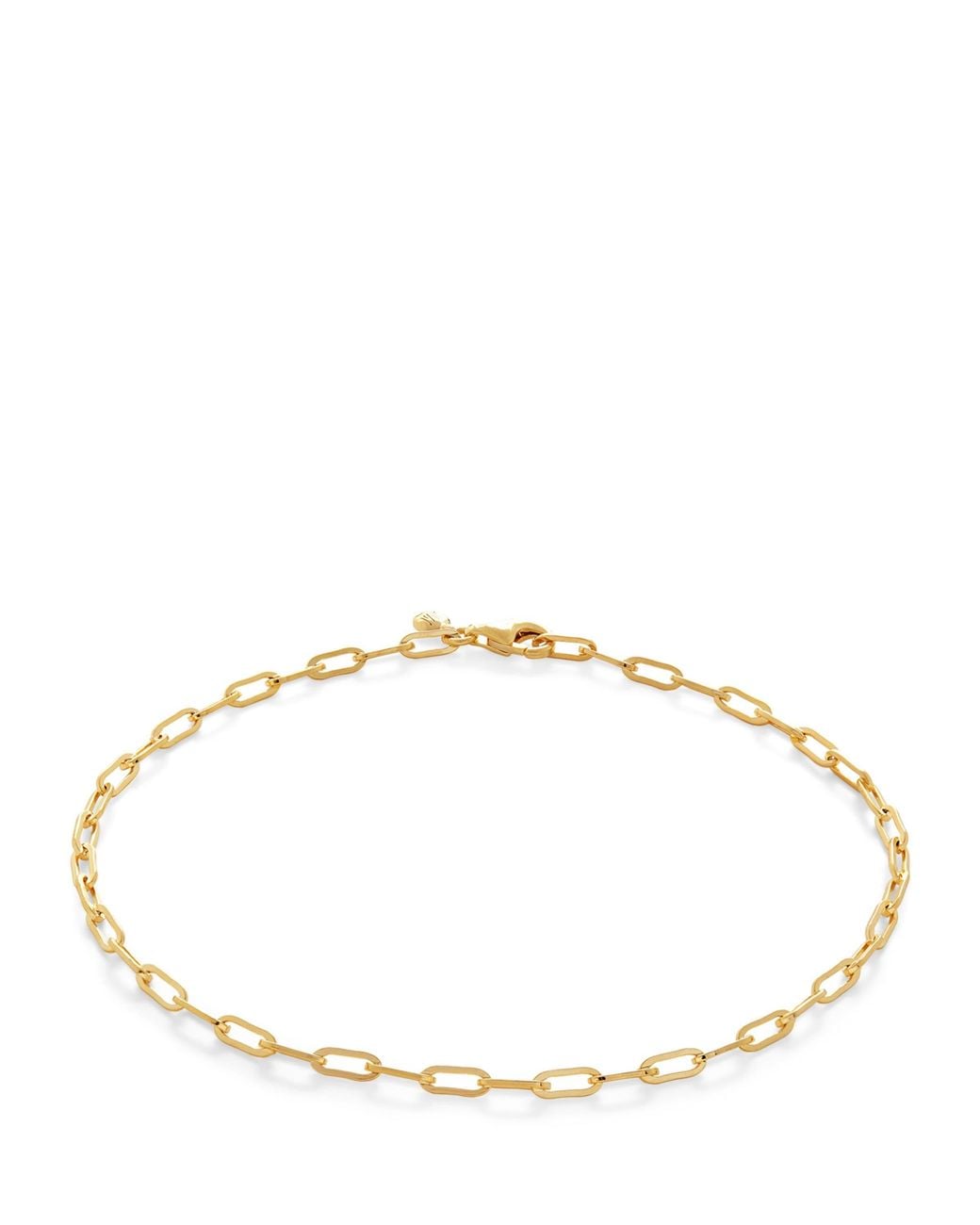 Monica Vinader Brown Vermeil Paperclip Chain Bracelet