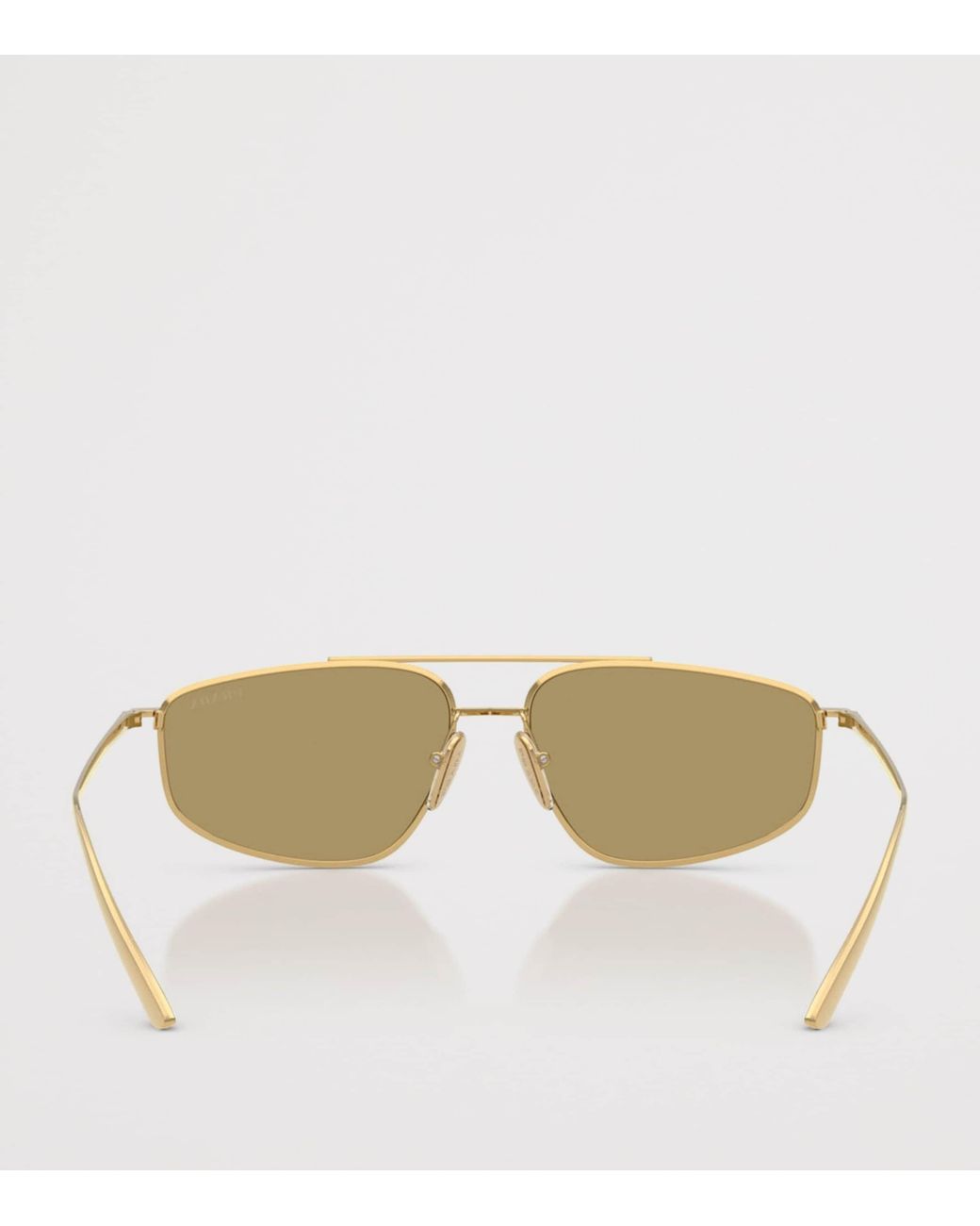 Prada Natural Metal Rectangular Sunglasses