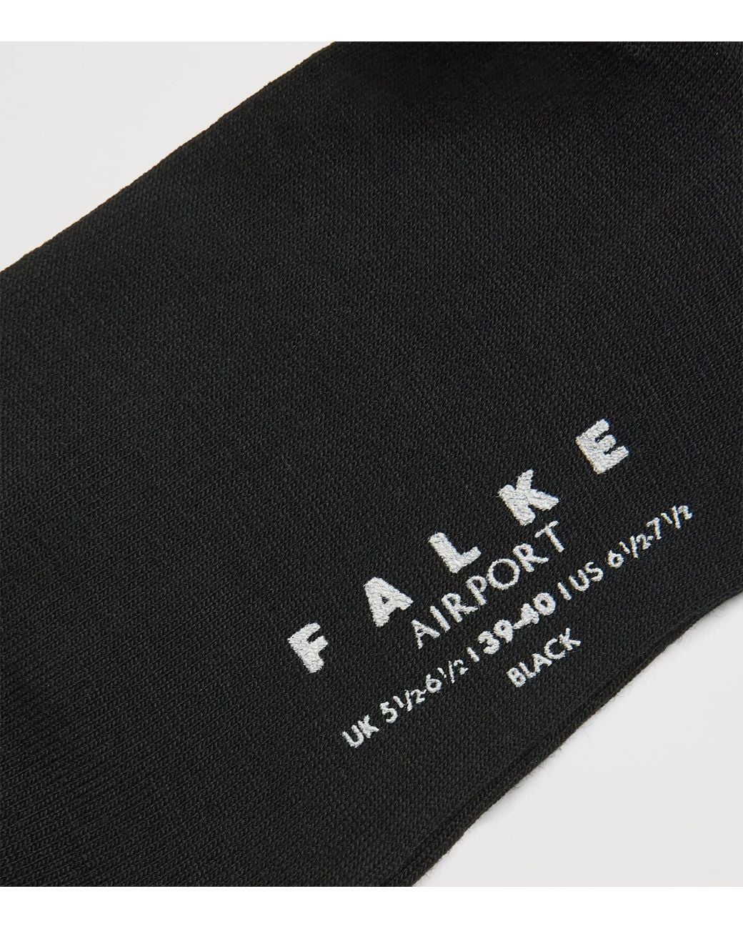 Falke Black Virgin Wool-Blend Airport Socks for men