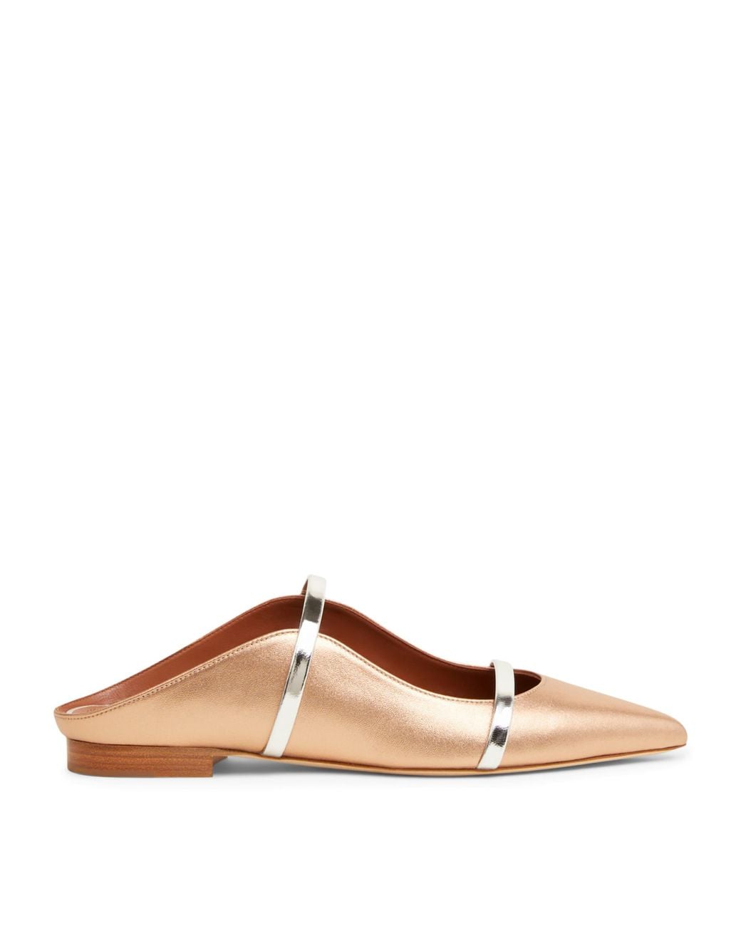 Malone Souliers Brown Metallic Leather Maureen Mules