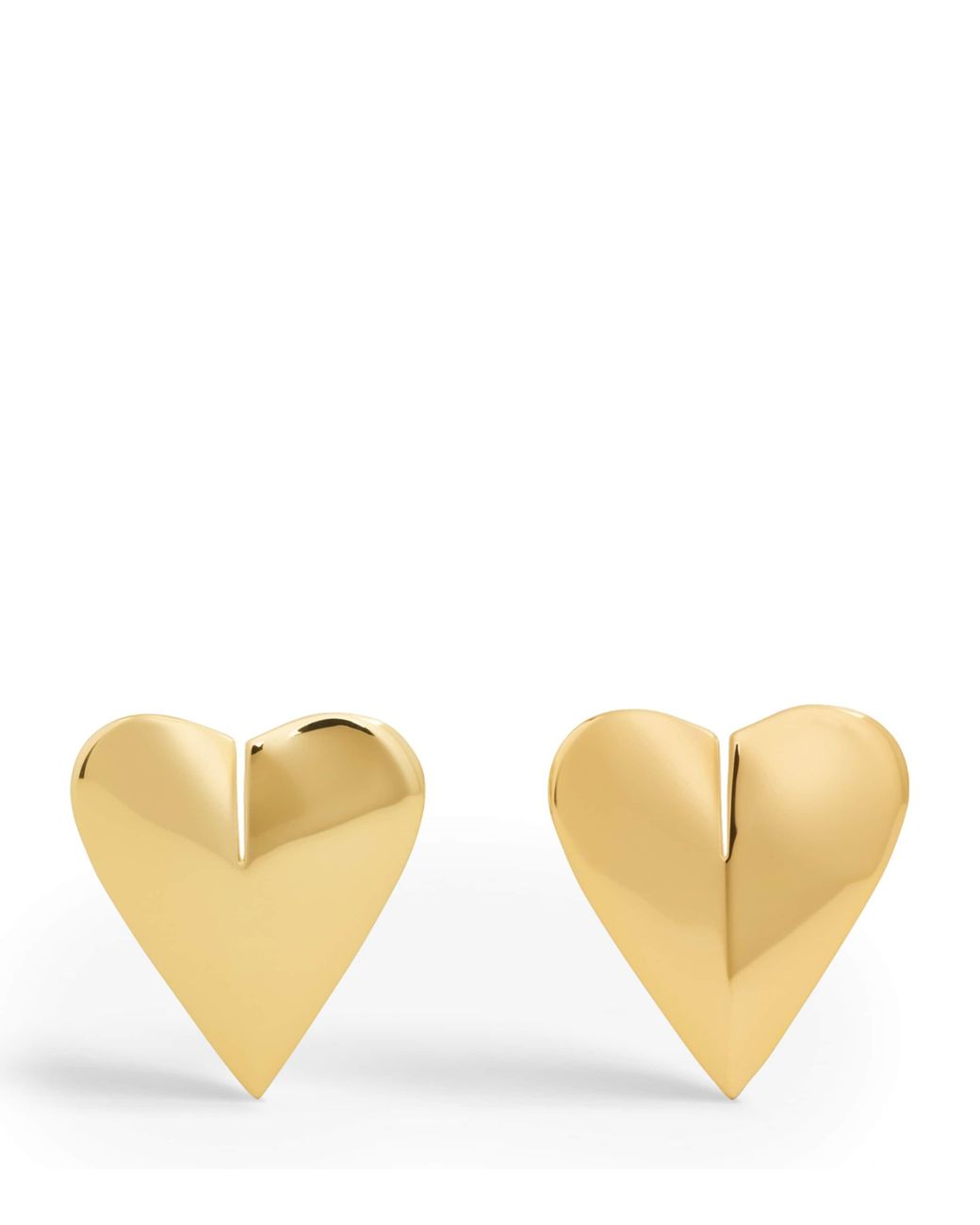 Alaïa Natural Brass Mini Le Coeur Earrings