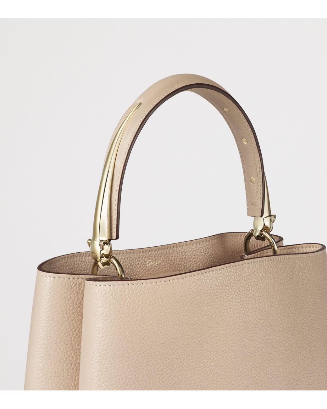 Cartier Natural Leather Panthère De Double Top-Handle Bag