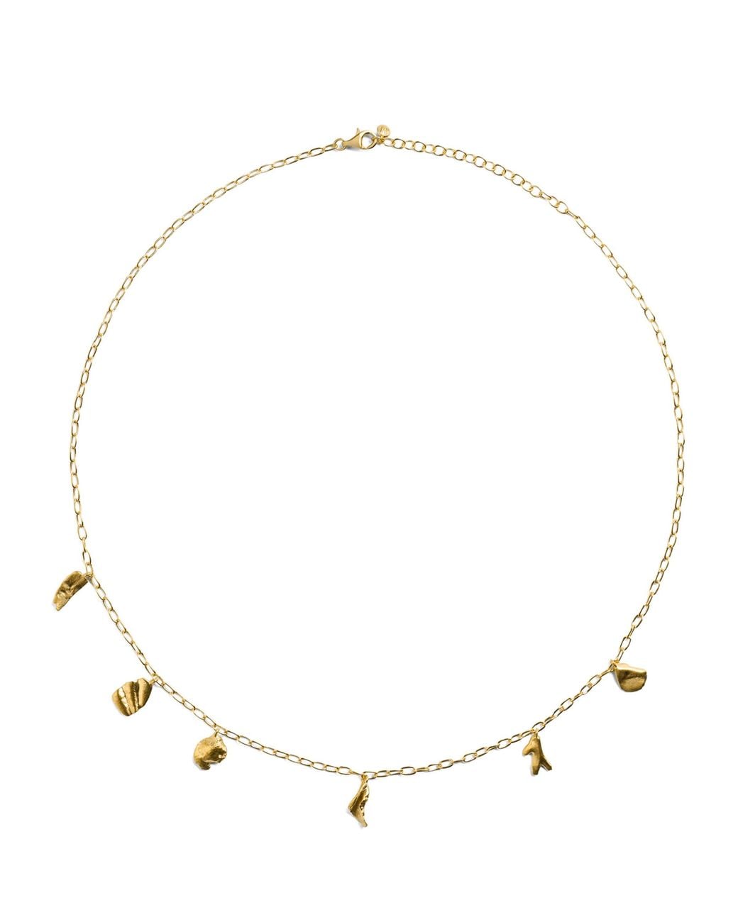 Monica Vinader Metallic Vermeil Fragments Asymmetric Necklace