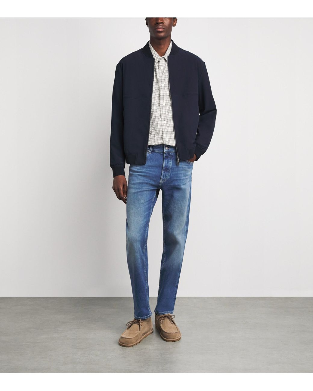 Boss Blue Stretch-Denim Slim Jeans for men