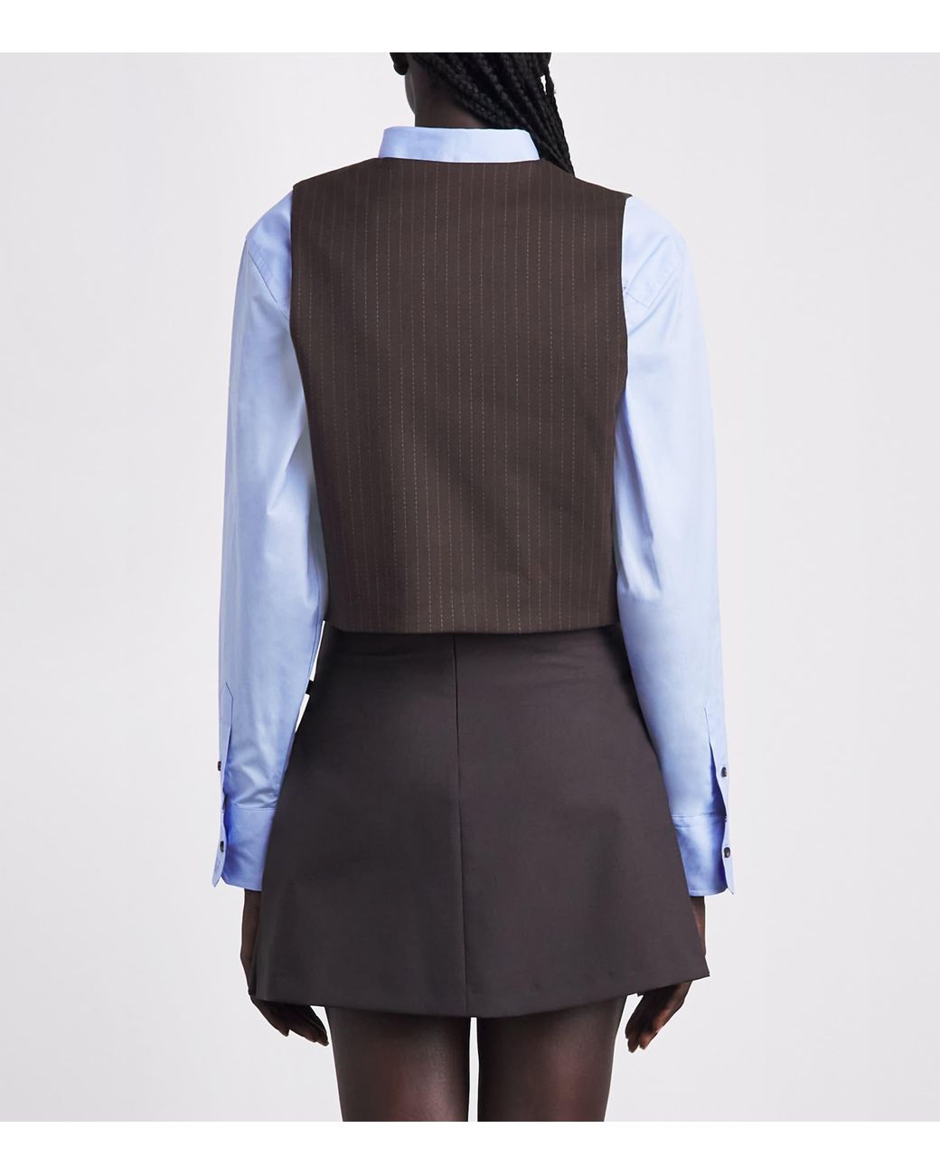Sandro Brown Striped Waistcoat