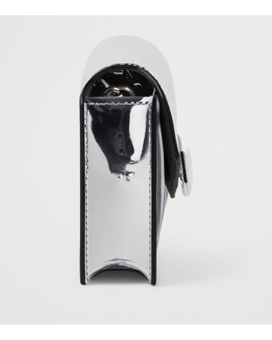 Givenchy White Mirrored Leather Antigona Chain Wallet