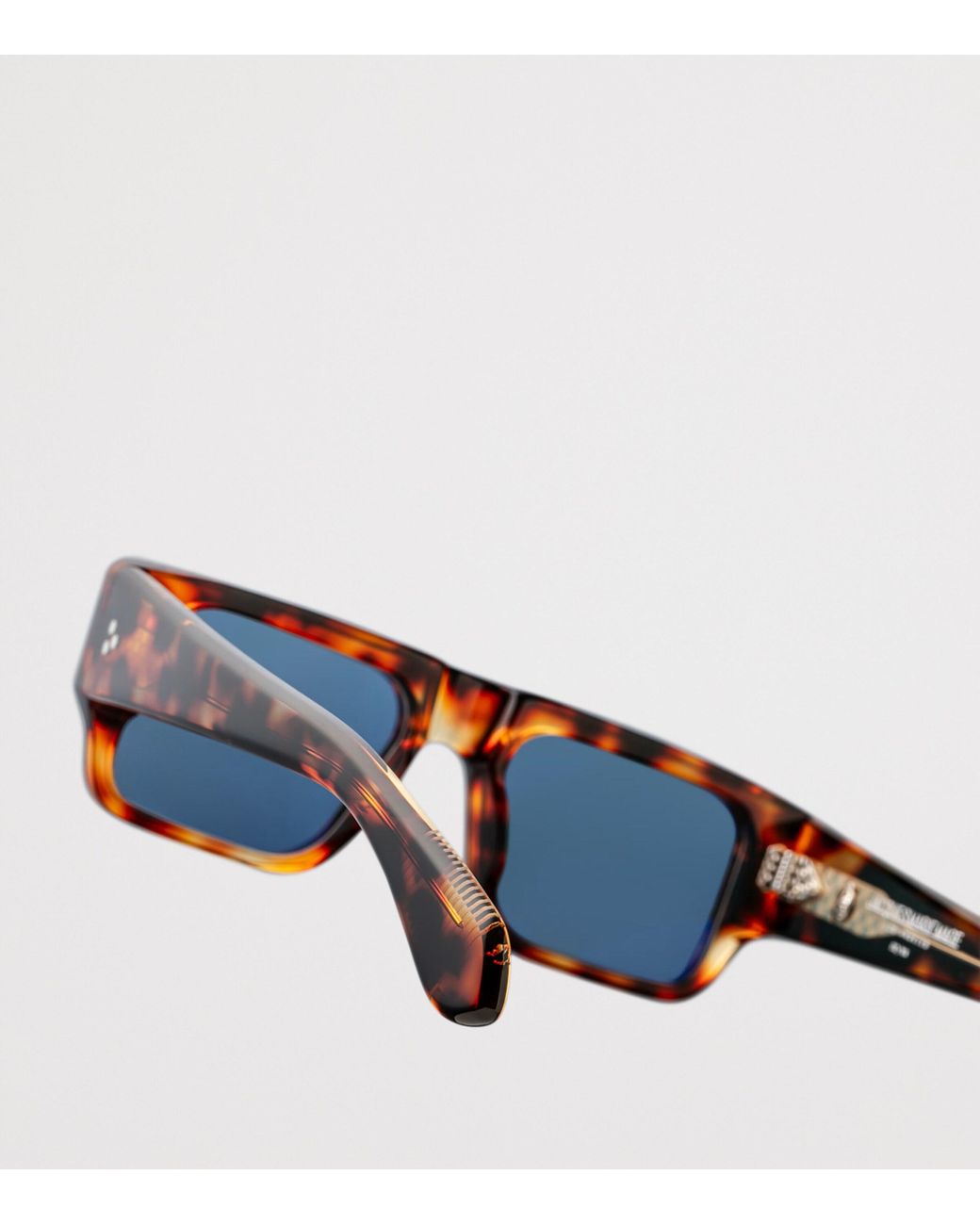 Jacques Marie Mage Blue Tortoiseshell Devoto Rectangle Sunglasses