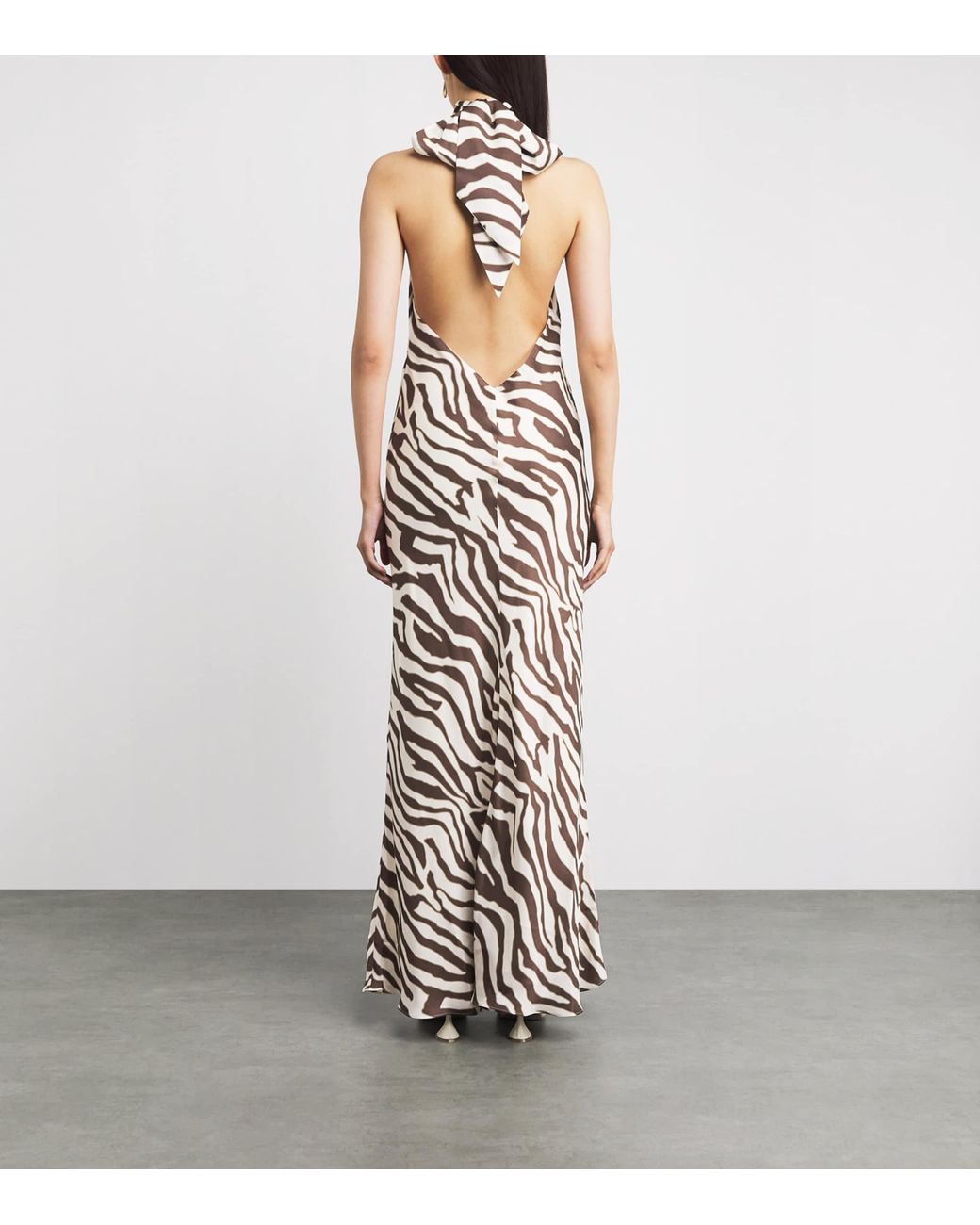 Toccin Metallic Satin Halterneck Alina Gown
