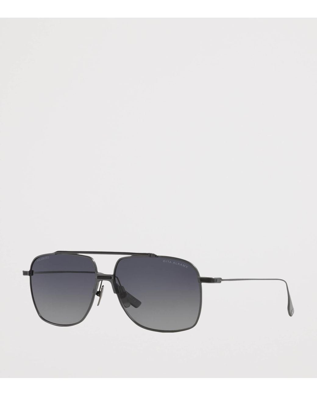 Dita Eyewear Gray Metal Alkamx Square Sunglasses