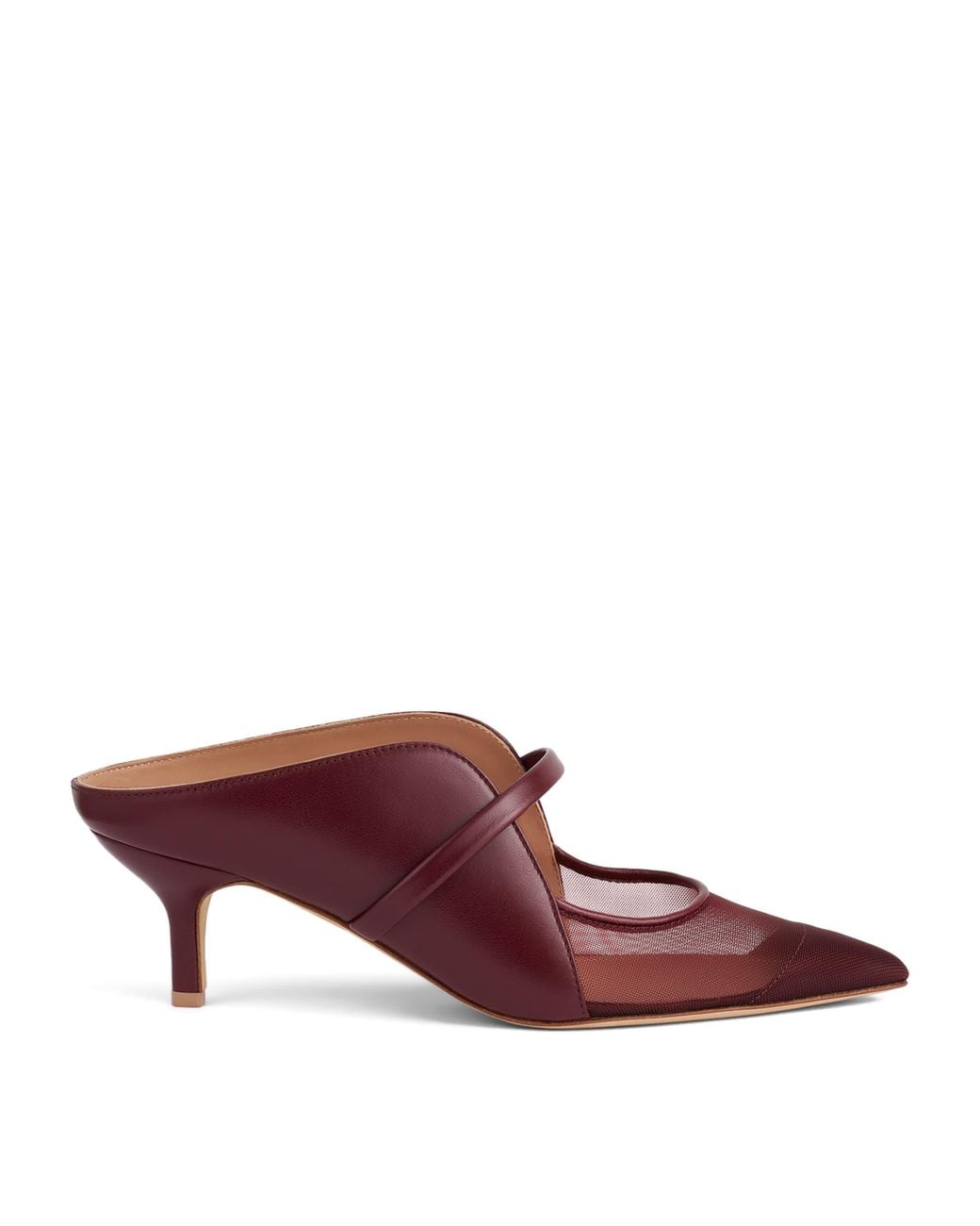 Malone Souliers Purple Leather And Mesh Maureen Heeled Mules 45