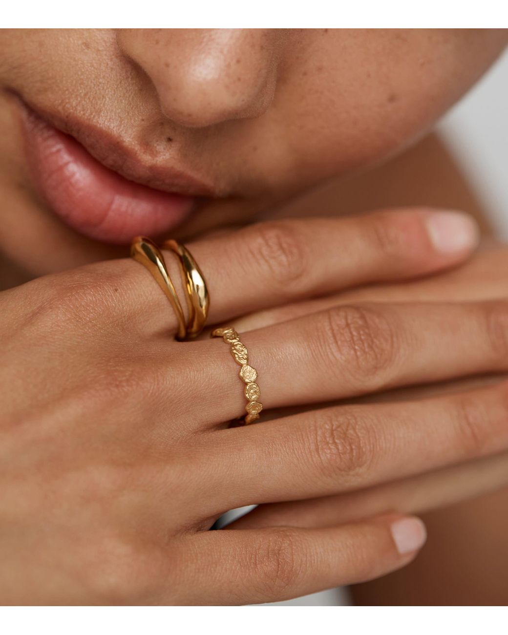 Monica Vinader Metallic Capri Mini Stacking Ring