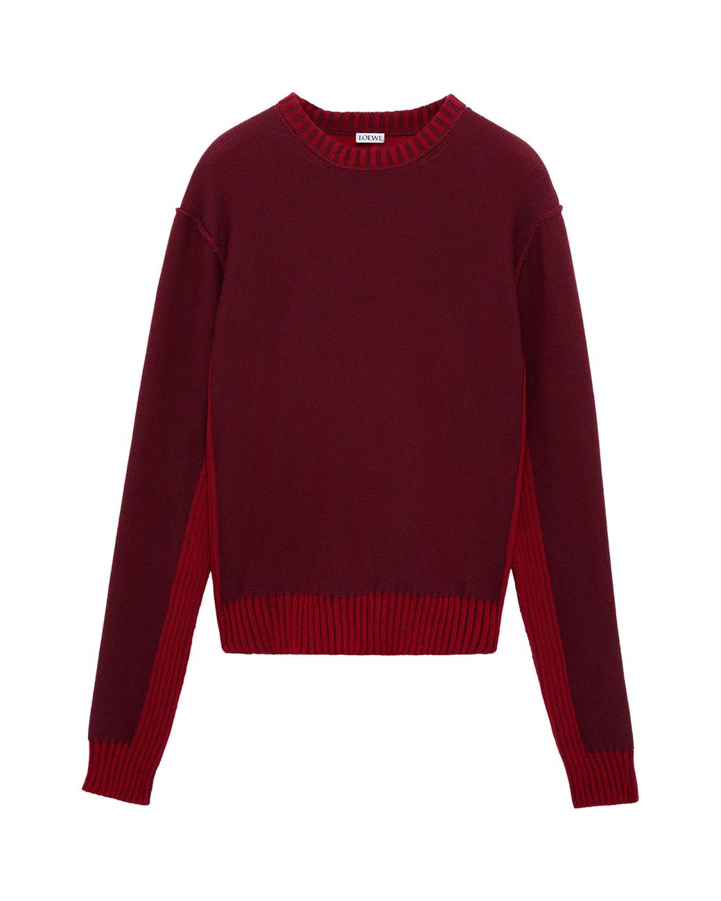 Loewe Red Contrast-Trim Sweater