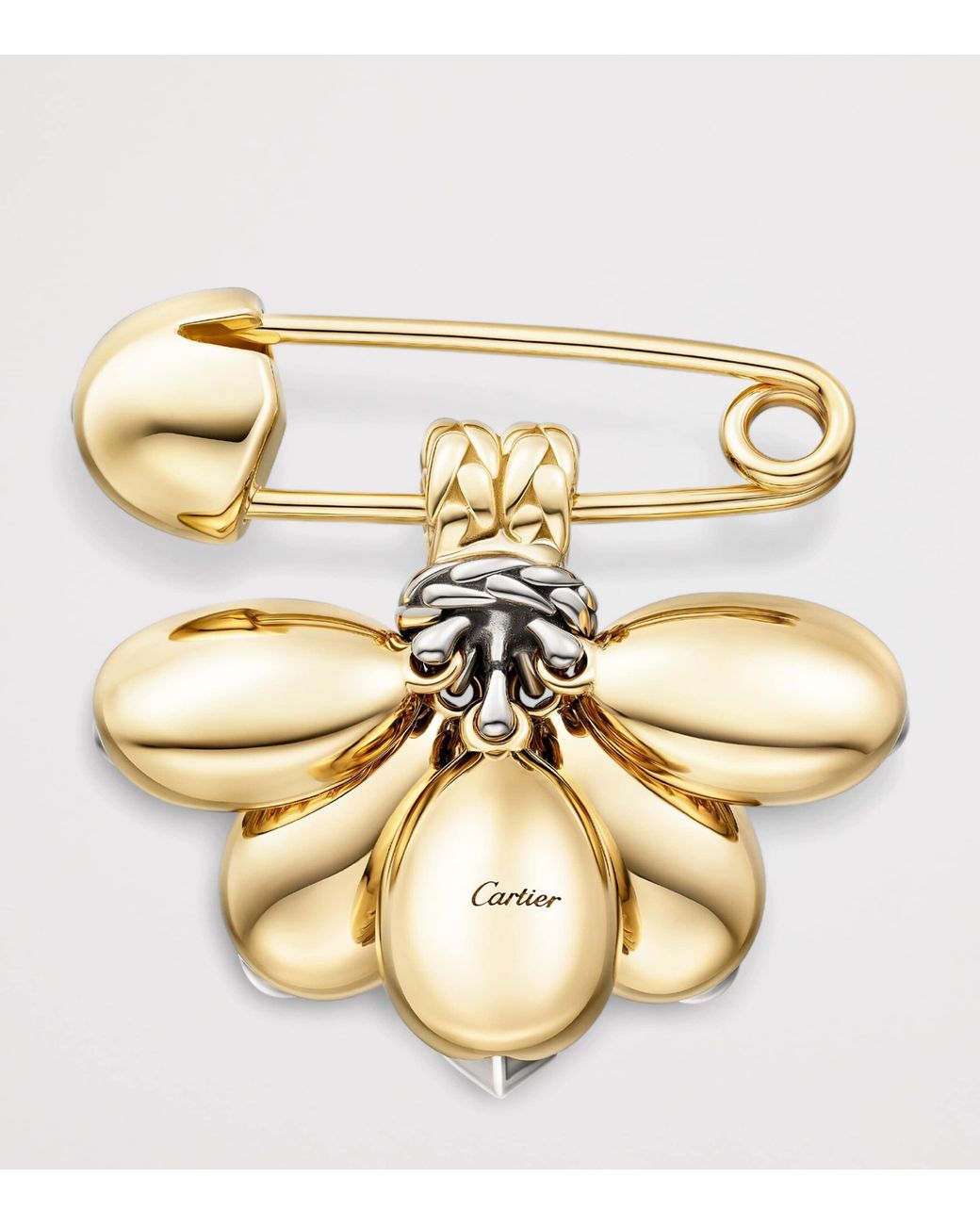 Cartier Metallic And Diamond Grain De Café Brooch