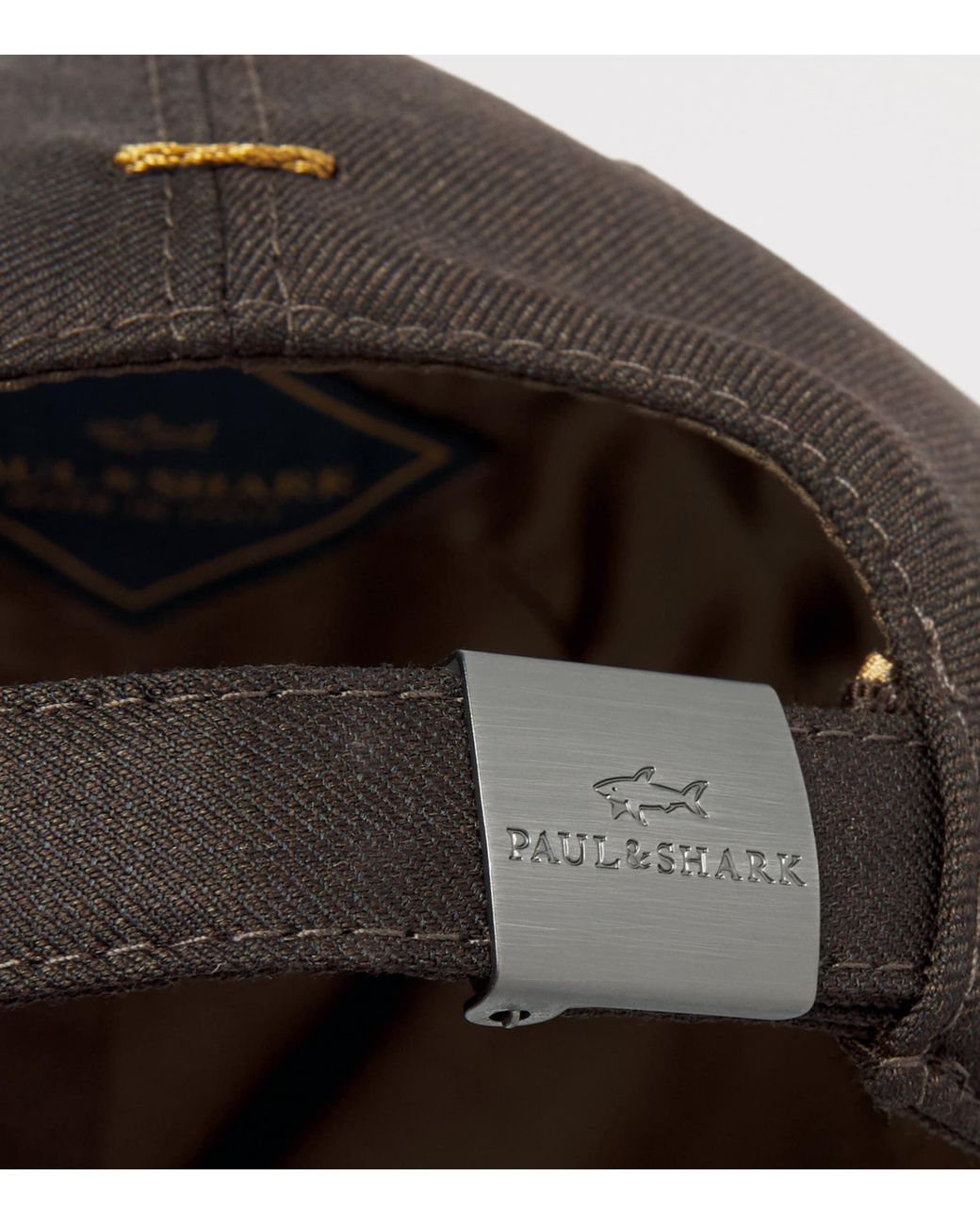 Paul & Shark Black Virgin Wool Logo Baseball Cap for men