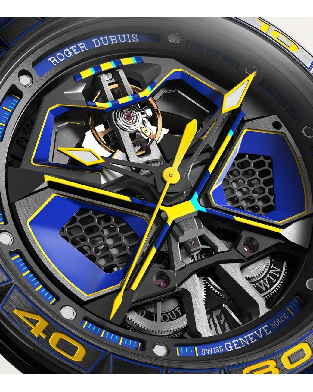 Roger Dubuis Blue X Lamborghini Titanium Excalibur Spider Monobalancier Huracán Watch