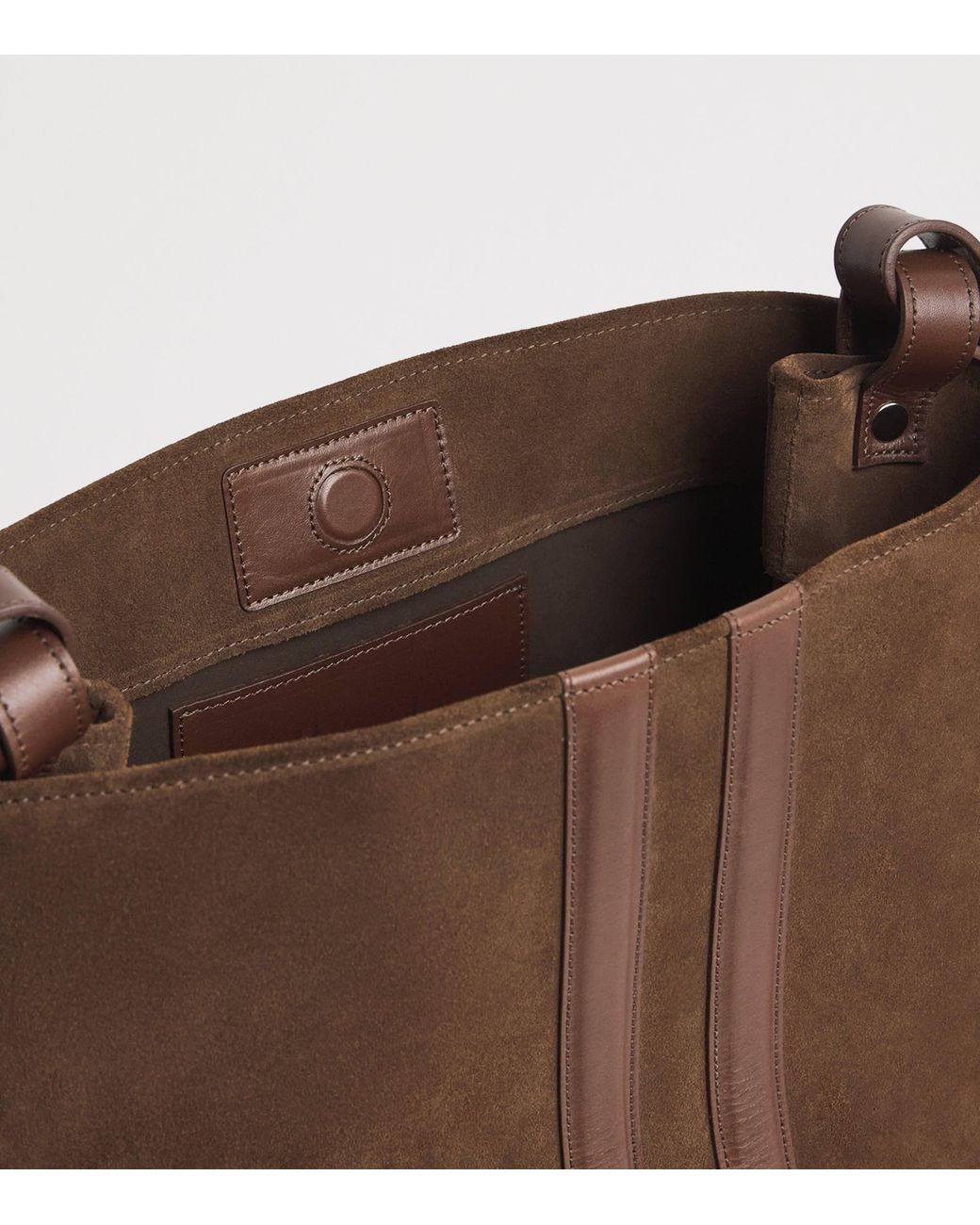 Harrods Brown X Tusting Suede H Tote Bag
