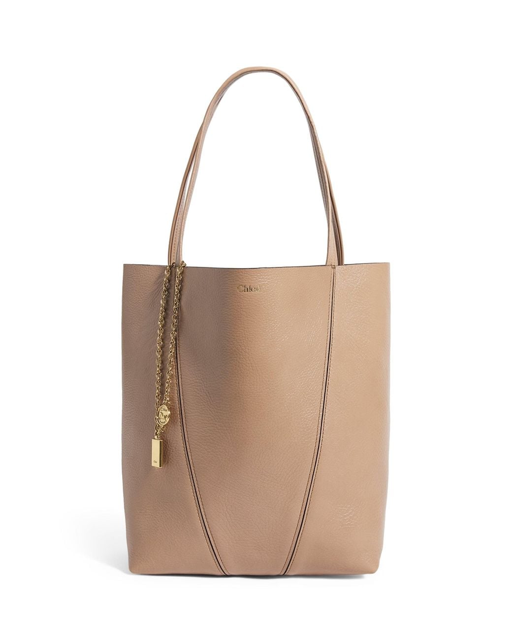 Chloé Brown Medium Leather Spin Tote Bag