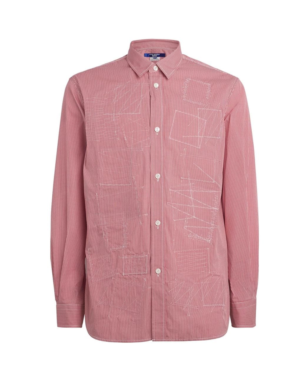 Junya Watanabe Gingham Stitched Shirt in Pink for Men | Lyst