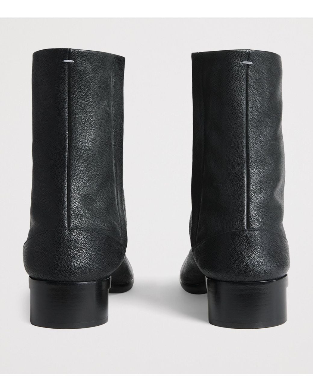 Maison Margiela Black Leather Tabi Ankle Boots 30
