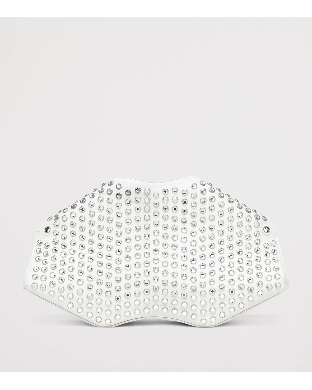 McQueen White Leather Manta Clutch Bag
