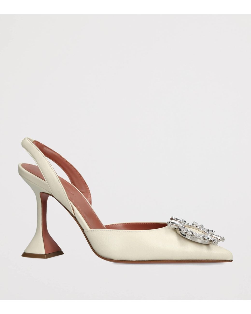 AMINA MUADDI Metallic Leather Begum Slingback Pumps 95