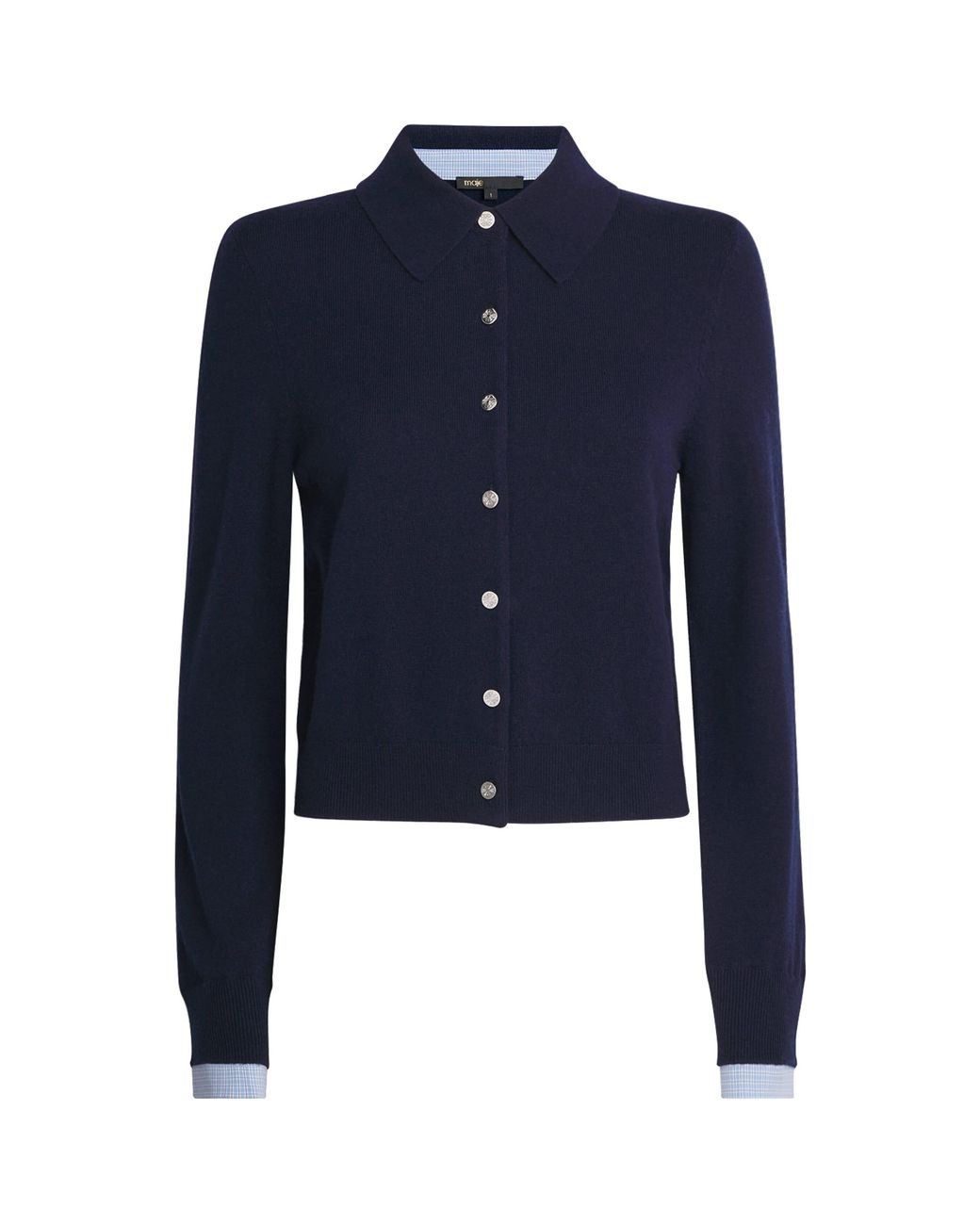 Maje Blue Wool-Cashmere Cardigan