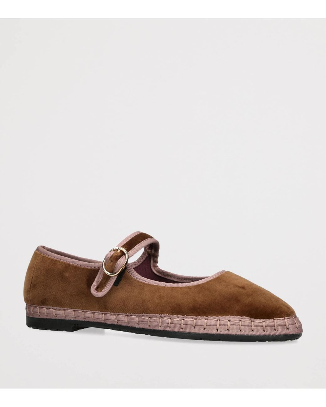Flabelus Brown Velvet Balthasar Mary Janes
