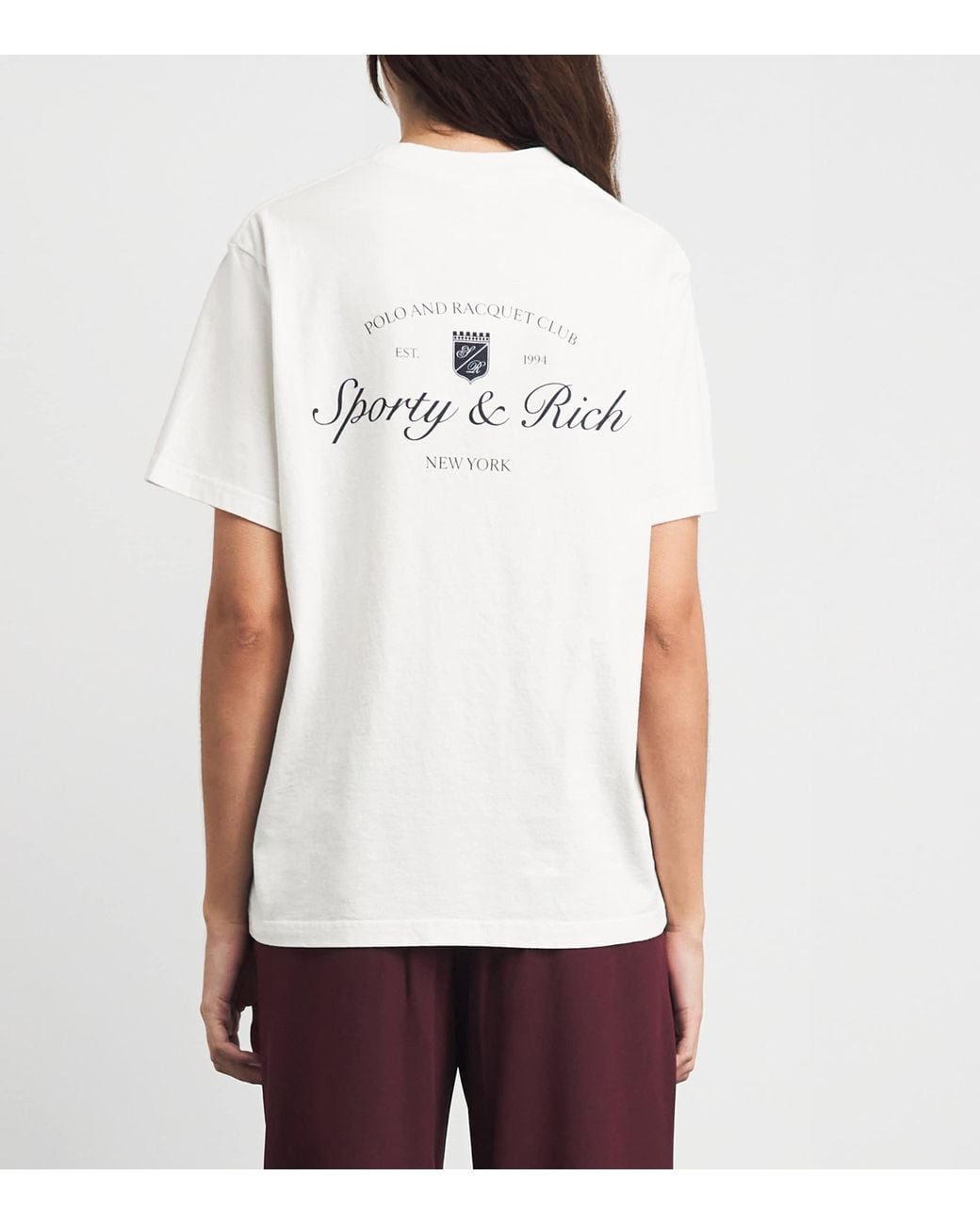 Sporty & Rich White Cotton Syracuse T-Shirt