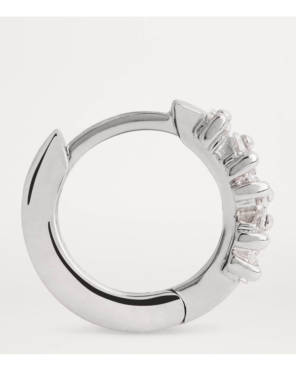 Suzanne Kalan Metallic And Diamond Bold Huggie Earrings