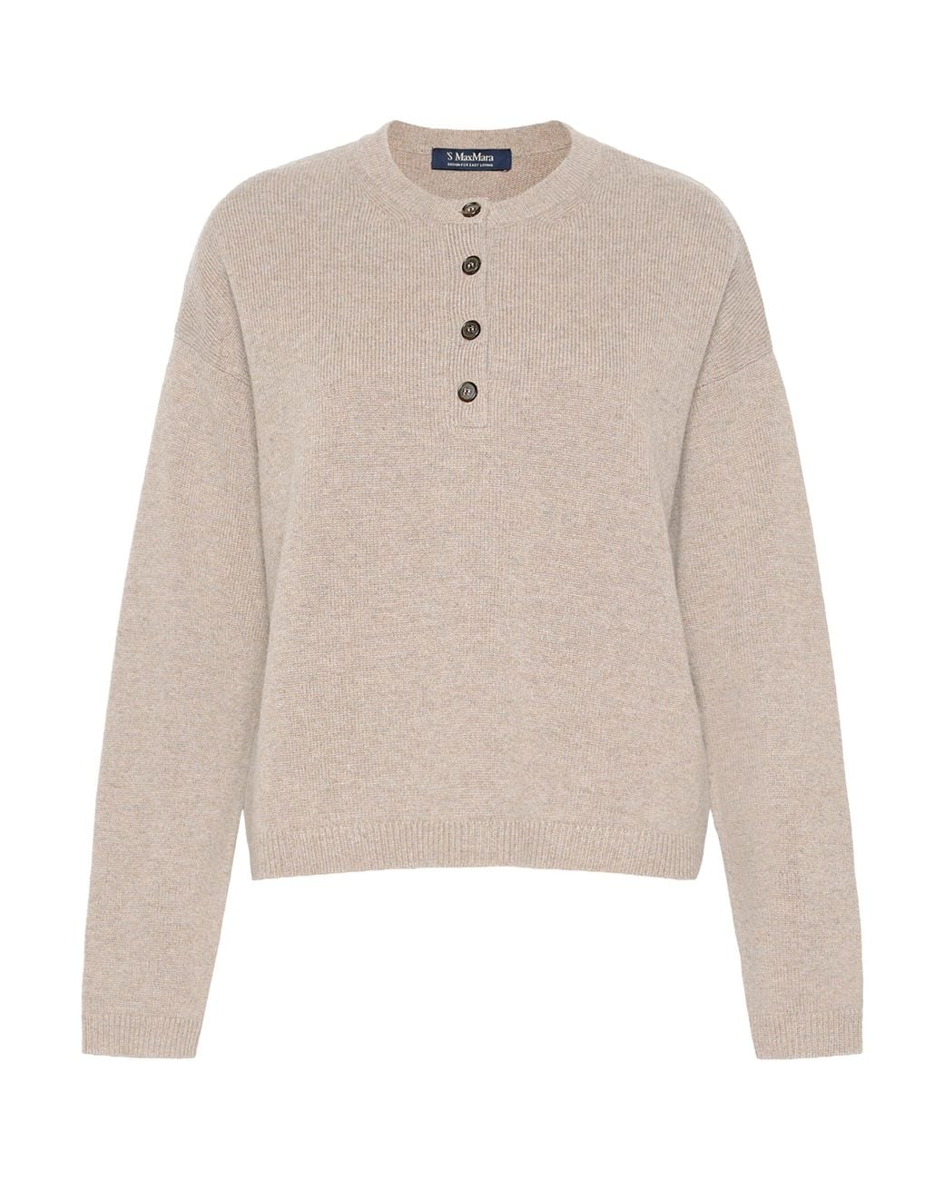 Max Mara White Wool-Cashmere Sweater