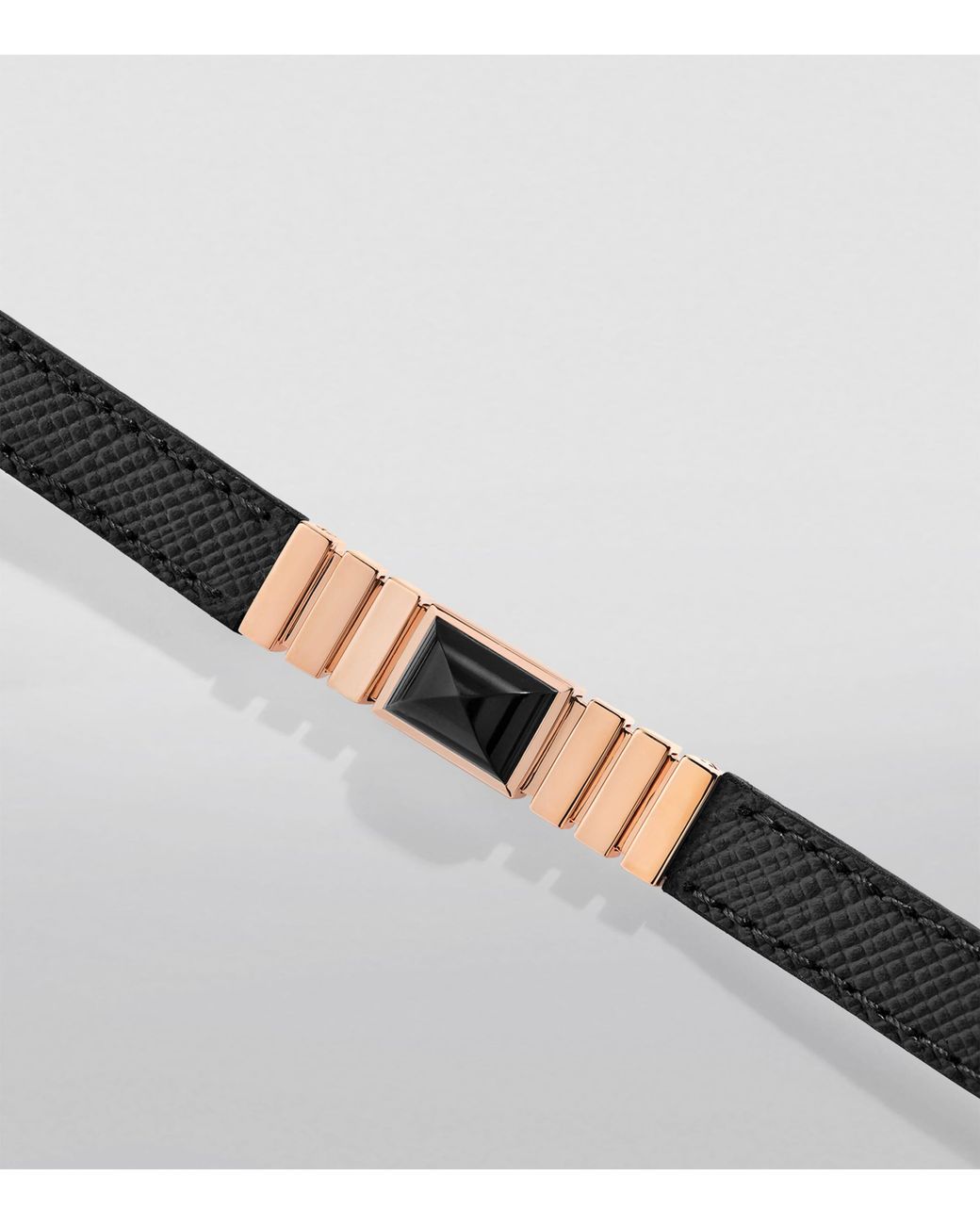 Marli New York Black And Saffiano Leather Unii Bracelet