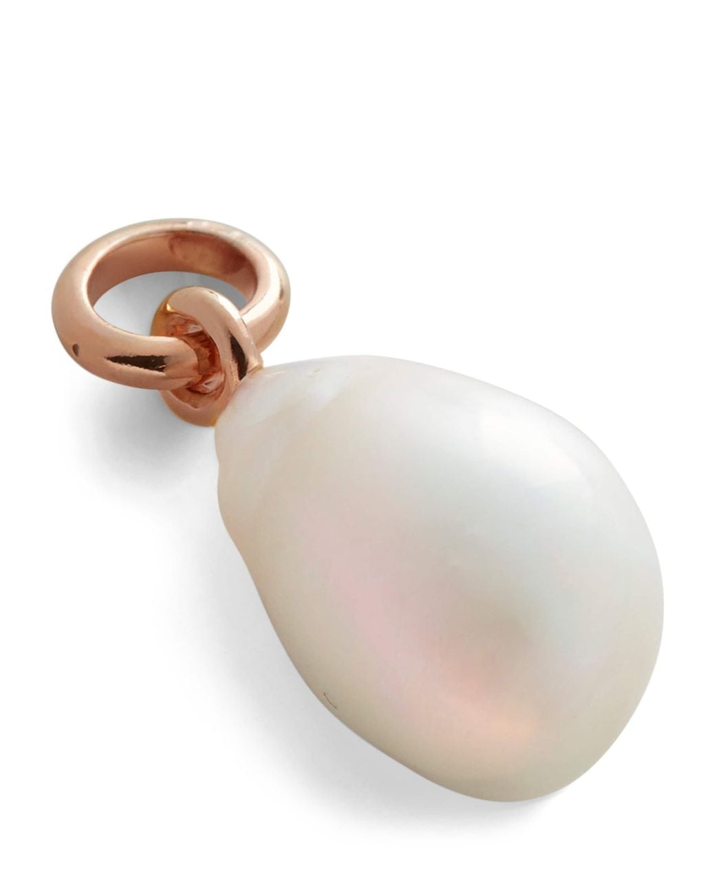 Monica Vinader White Rose Vermeil And Baroque Pearl Pendant