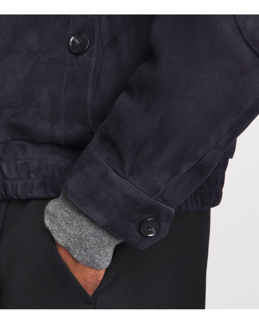 Arma Blue Lamb Suede Plato Jacket for men