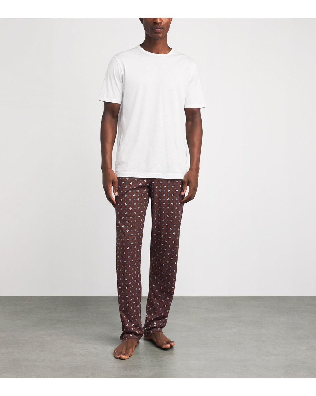 Hanro Purple Cotton Night & Day Pyjama Bottoms for men